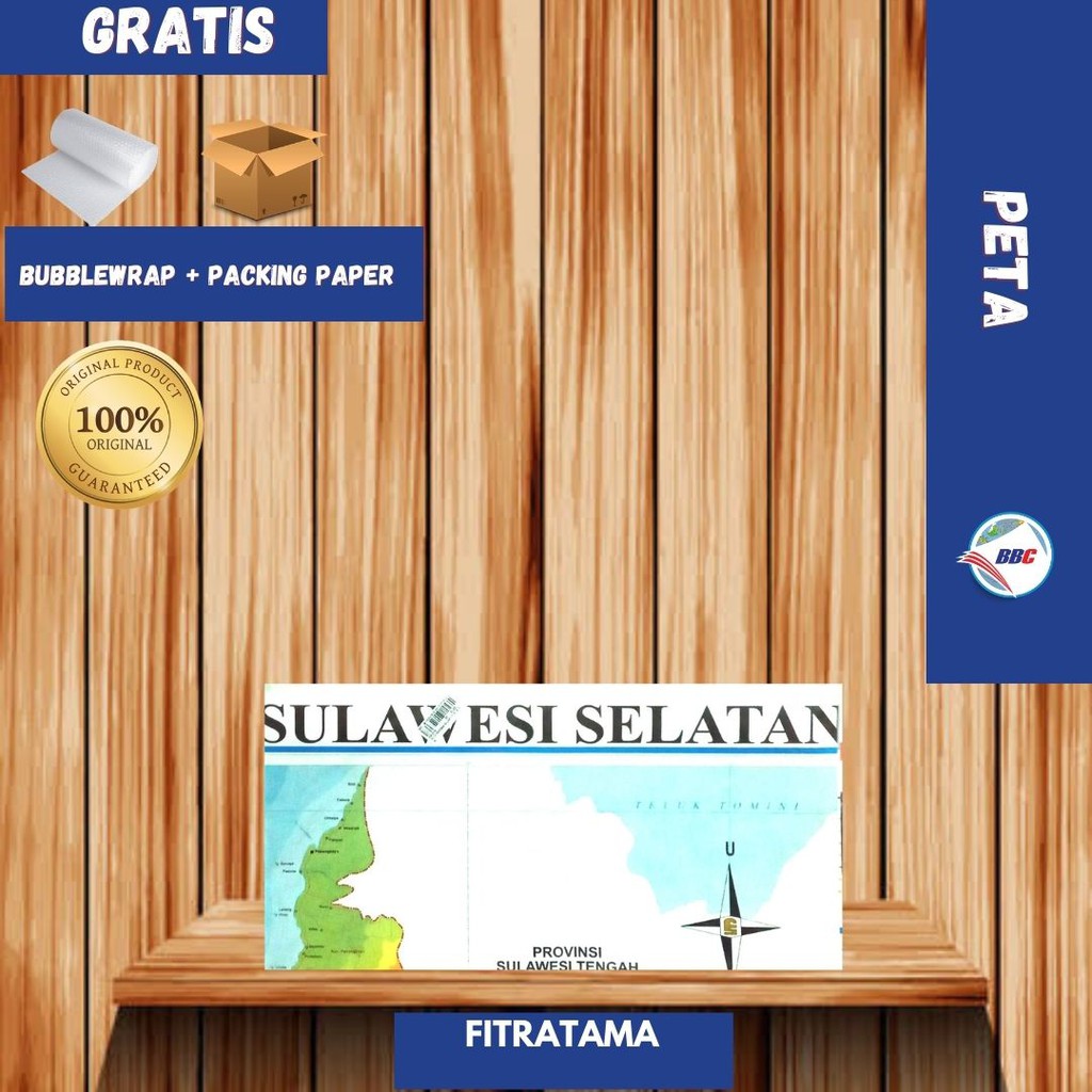 Jual Peta Provinsi Sulawesi Selatan Shopee Indonesia