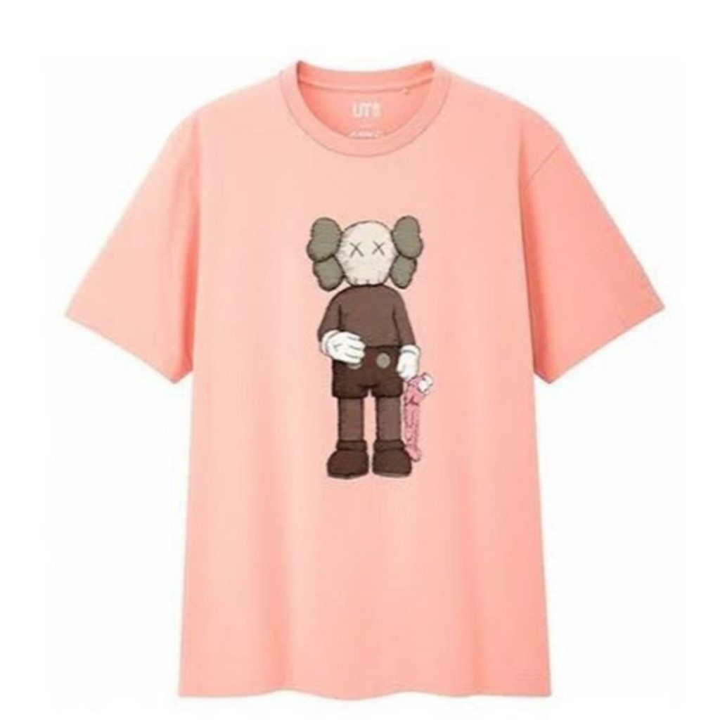  Kaos Uniqlo  X Kaws Pink BFF Tee Companion Tee 2022 