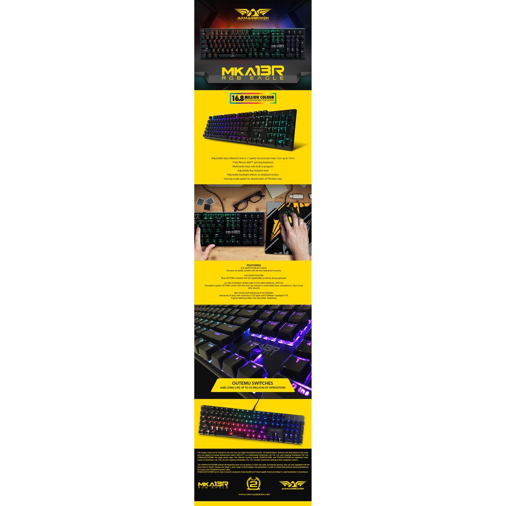 Armaggeddon MKA 13R RGB EAGLE Gaming Keyboard