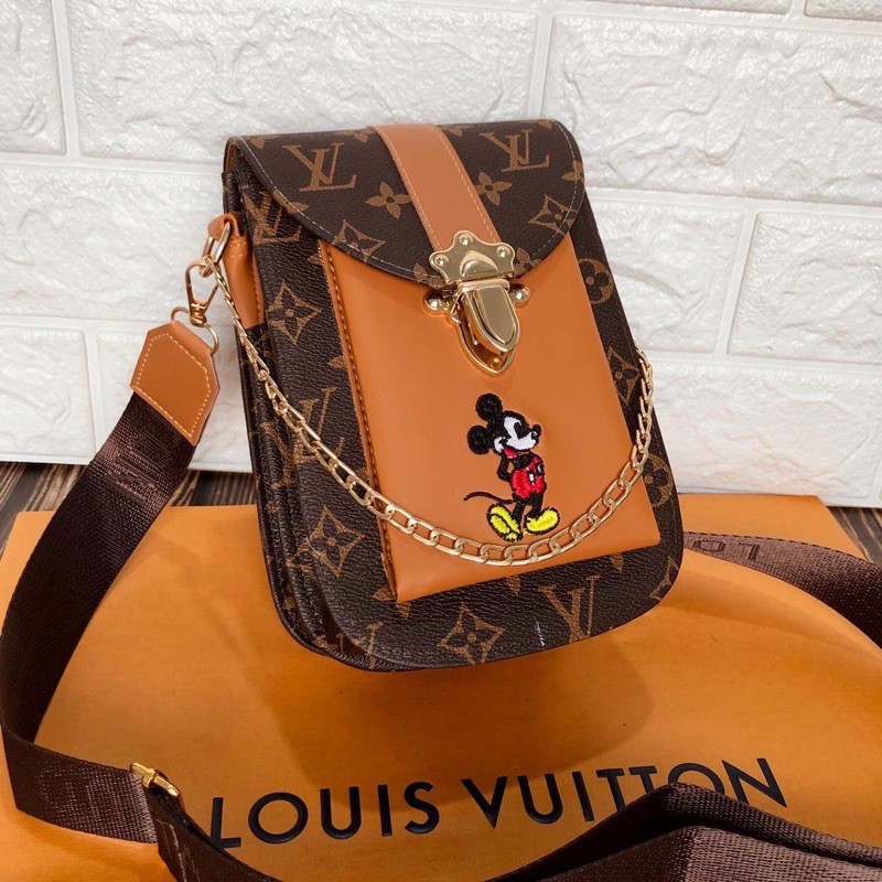 Dompet HP LV Mickey Wanita / Dompet HP Mickey Mouse