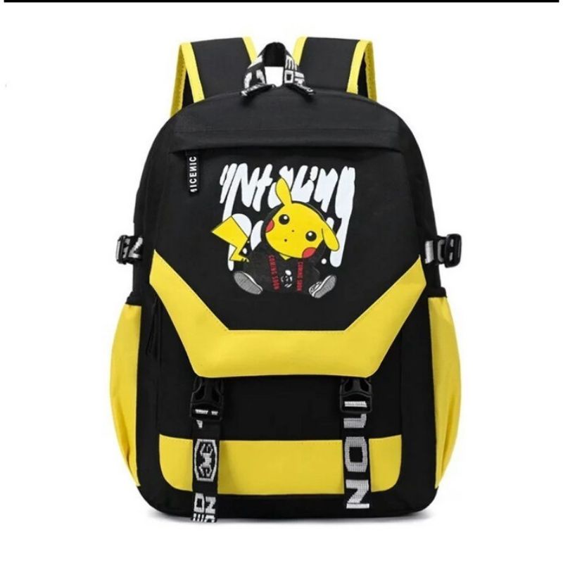 Tas Ransel Anak Laki Laki Pokemon Pikachu Tas Sekolah Anak TK SD SMP Tas Anak Cowok Pokeball