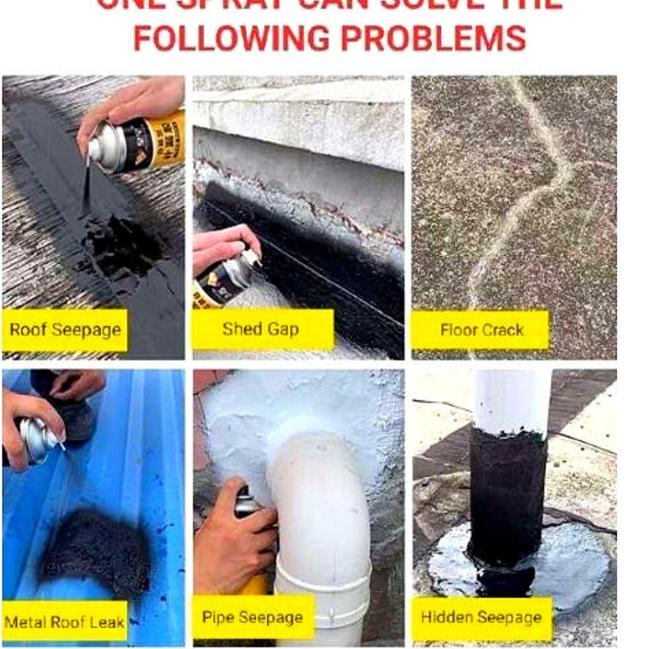 ۩ Waterproof Spray Anti Bocor Penambal Cat Karat Plingkut Kolong Mobil ➴
