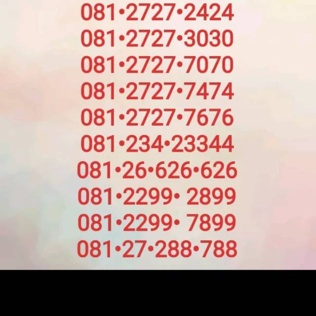 Nomor cantik simpati