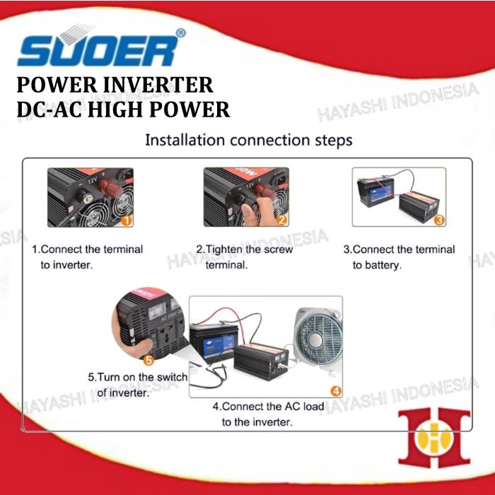 SU0ER Power Inverter Solar Panel UPS DC 12V To AC 220V 2000 3000 Watt