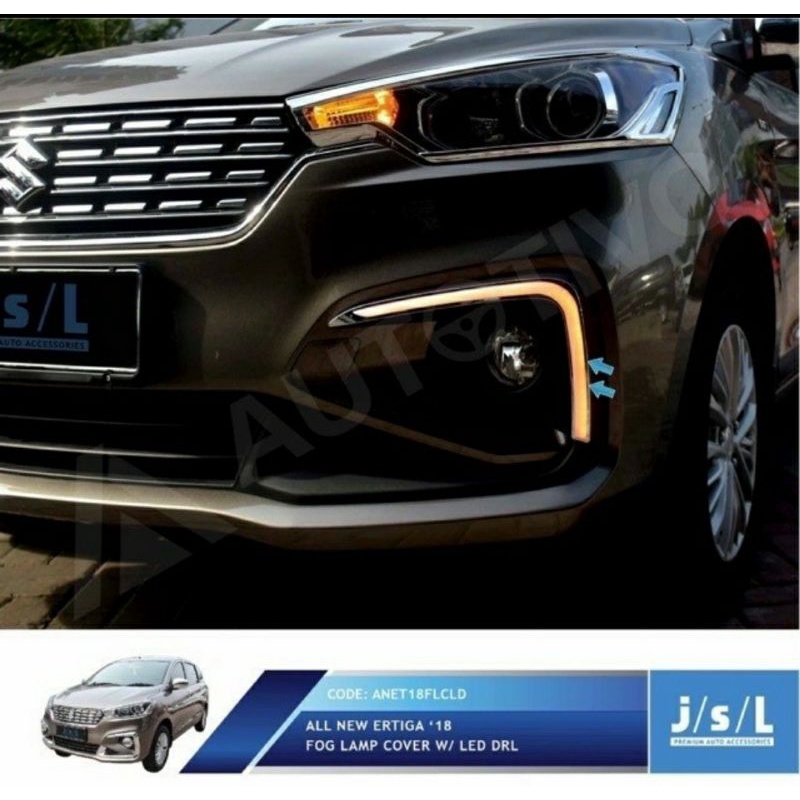 FOGLAMP GARNISH LAMPU ERTIGA 2018-2020 FOGLAMP LAMPU BUMPER DEPAN KABUT LED
