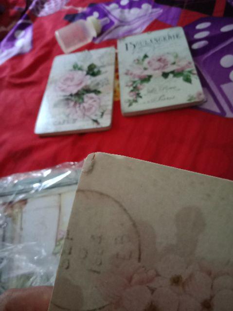 Paket Hemat Walldecor Poster Shabby Ukuran  22x15cm / Vintage Flowers 1 Set Isi 4