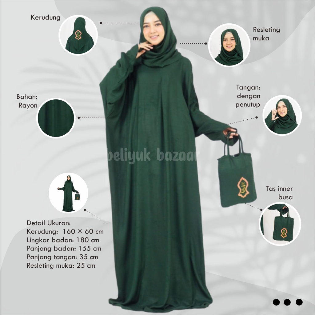 Mukena mukenah Hadramaut Terusan Lajuran Bali Terompah Polosan Warna Mukenah Dewasa Wanita Cantik Pasmina Pashmina Murah Panjang  adem lembut halus Jumbo Rayon 5 Warna