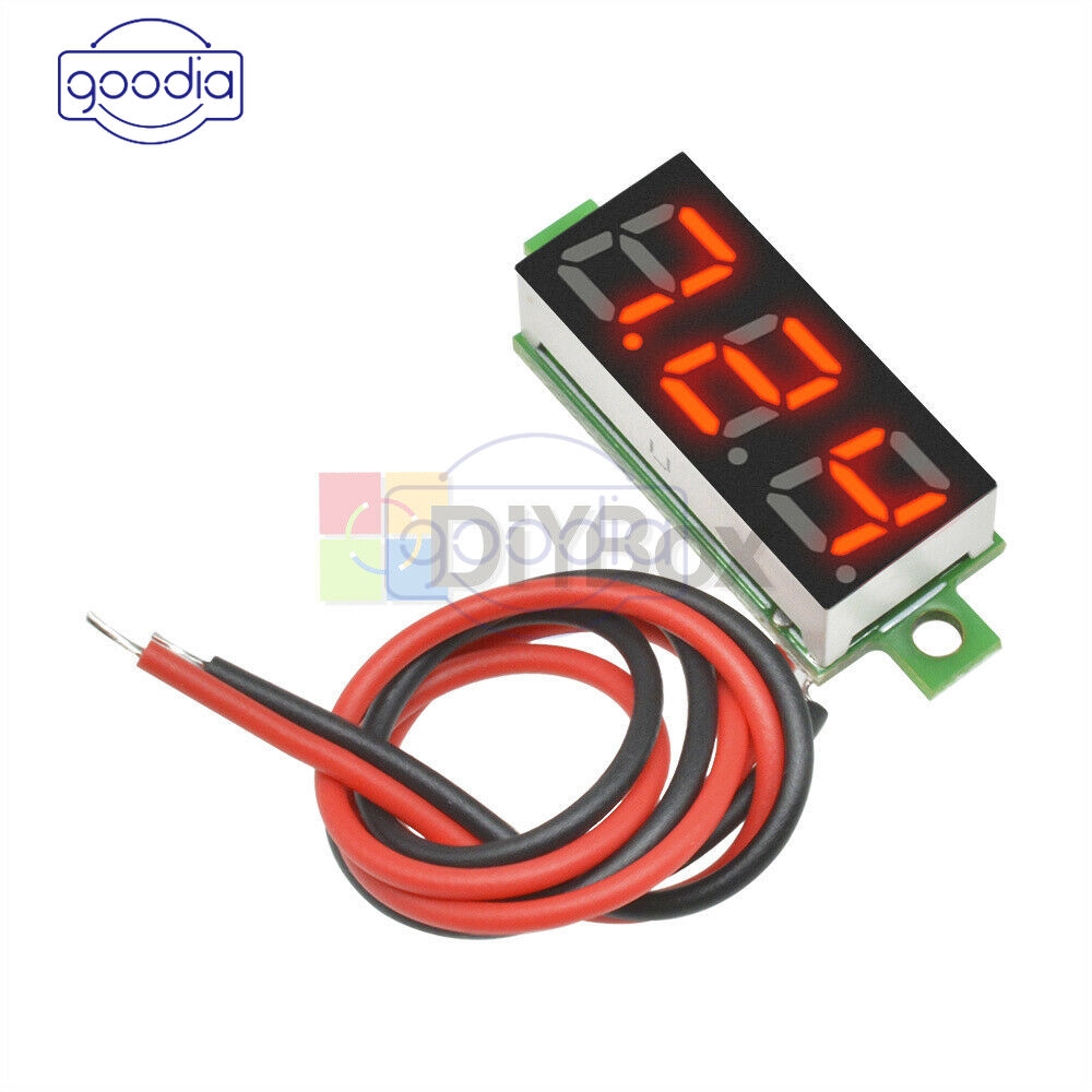 ღ[IN STOCK/COD]ღ 0.28&quot; Mini 2Wire Voltage Meter Red LED Panel 3-Digital Display Voltmeter