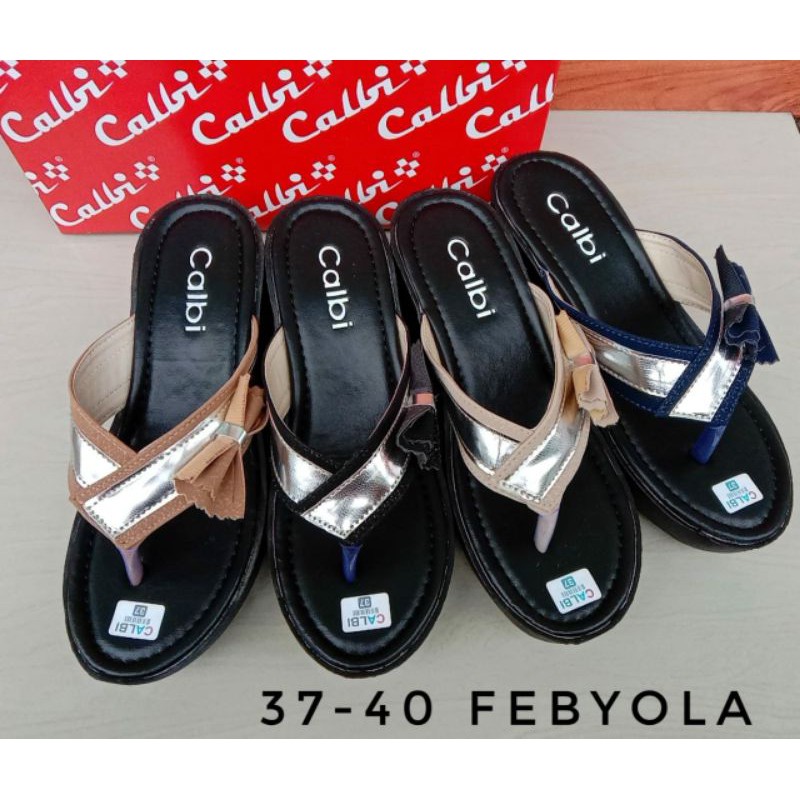 Sandal Jepit Wedges Calbi Model Pita