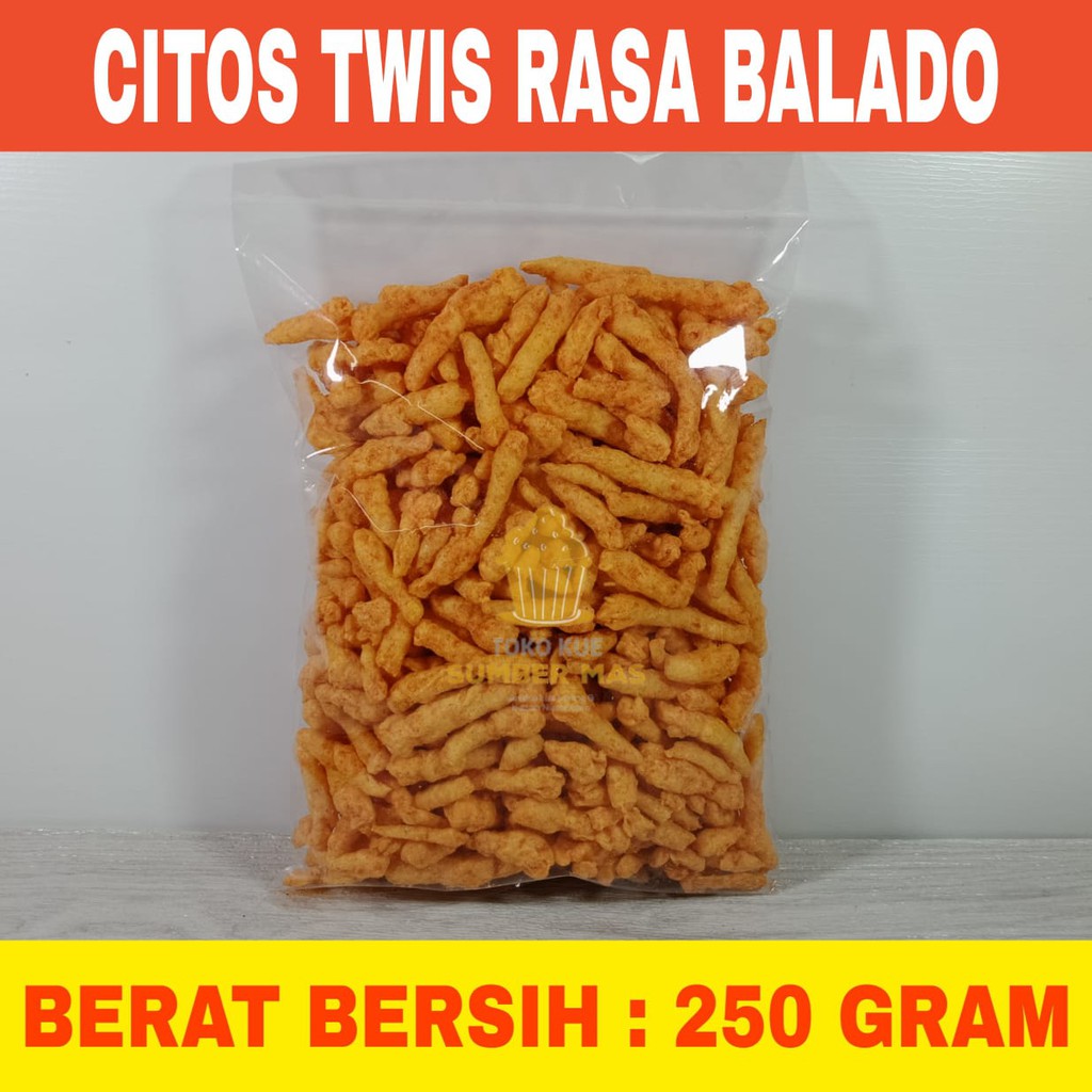 TWIS JAGUNG RASA BALADO -250 gr / Cheetos Kiloan Rasa Balado / Snack Kiloan Murah / Ciki Kiloan / Snack Kiloan