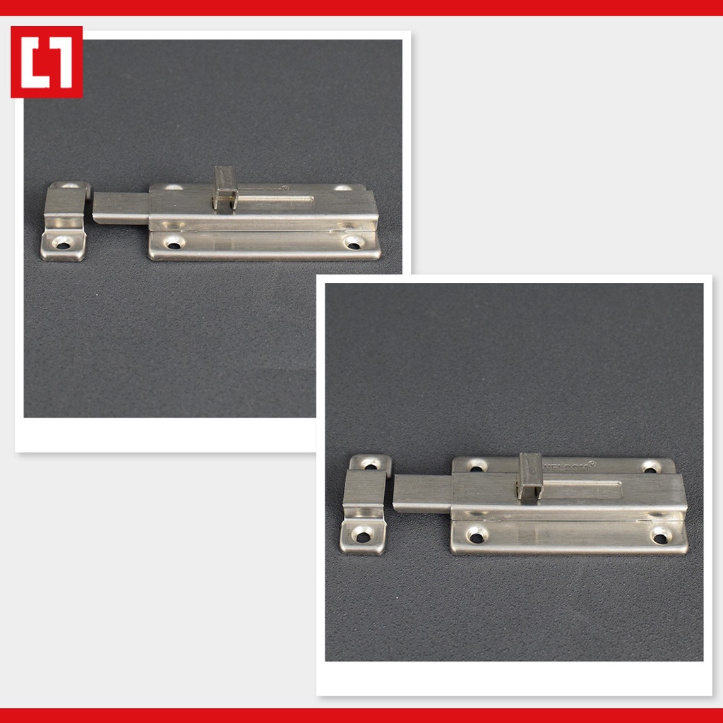 Kunci Grendel Slot Pintu Tebal Stainless 2'' / 3'' / 4'' - Weldom