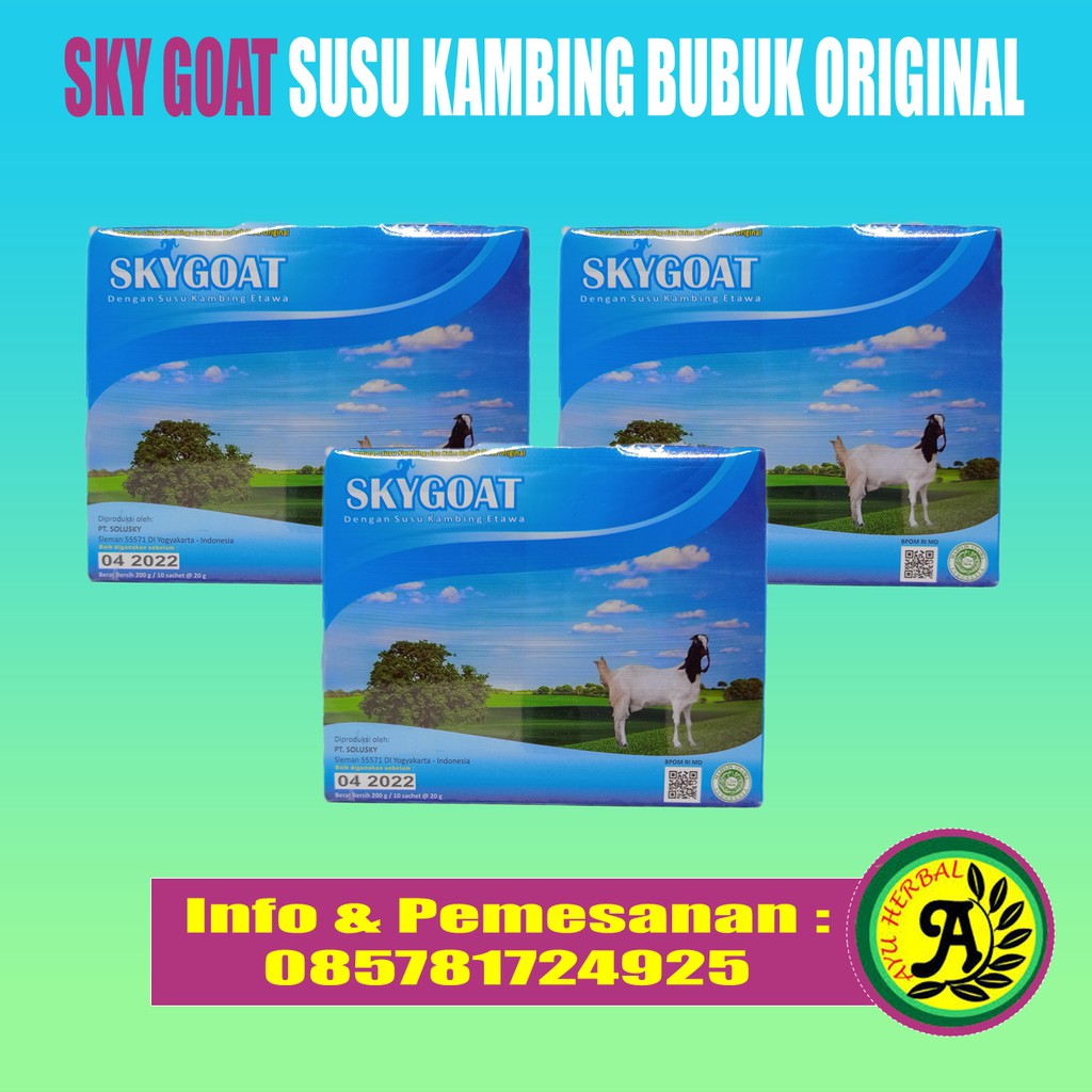 

Sky Goat Susu Kambing Etawa Bubuk Full Cream | SkyGoat Original Kemasan Box