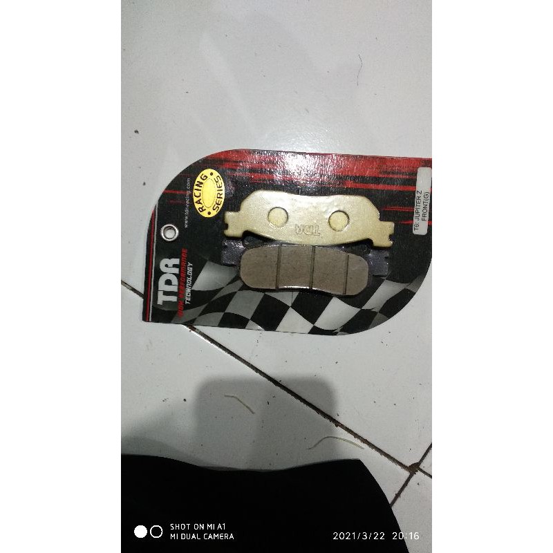 kampas rem motor jupiter z original TDR gold - kampas depan motor jupiter z TDR