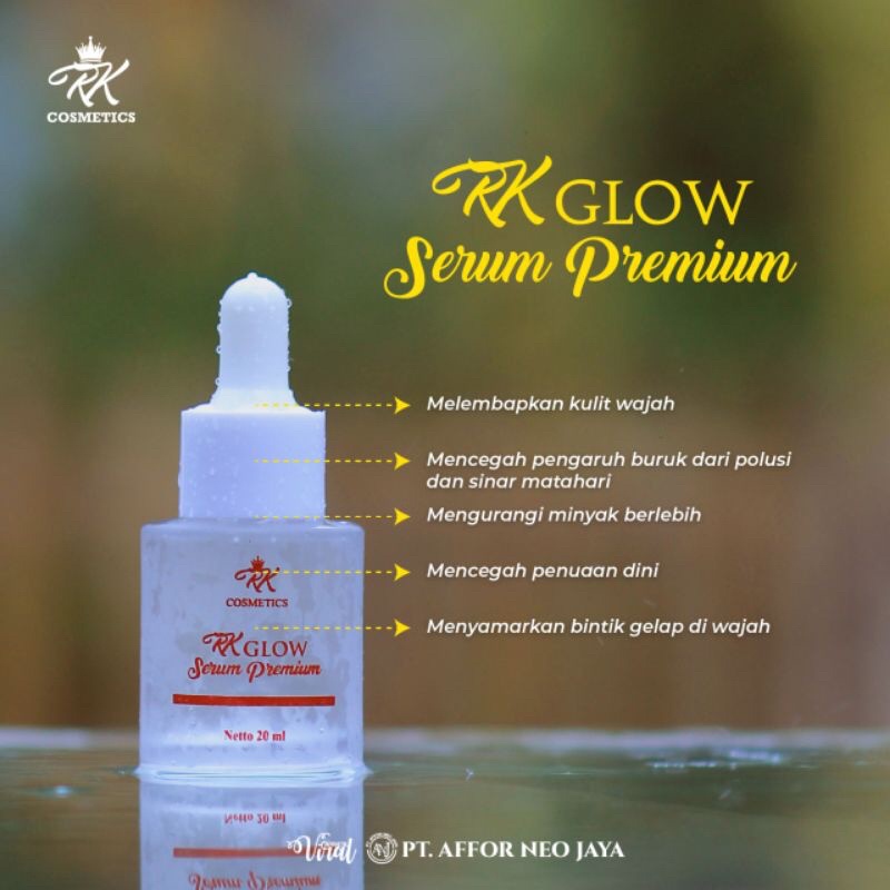 SERUM RK GLOW PREMIUM / SERUM GLOWING / SERUM PEMUTIH WAJAH BPOM