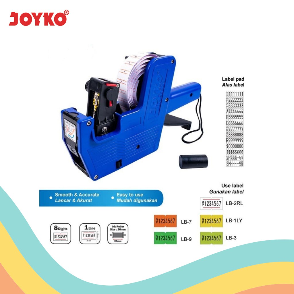 

MESIN LABEL HARGA JOYKO MX-5500M (8 DIGIT) (1 PCS)