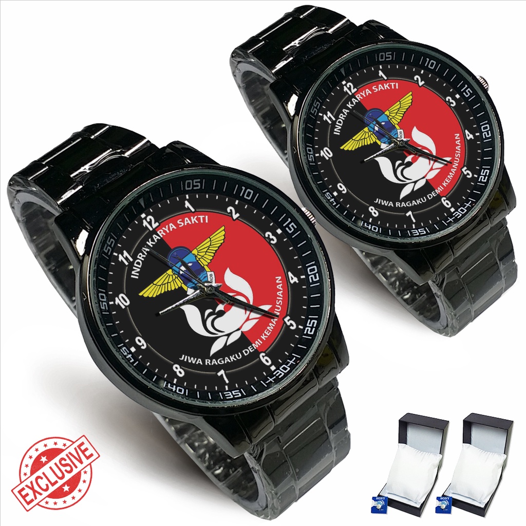 Jam Tangan Rantai Couple KORPS BRIMOB POLRI (Nice)