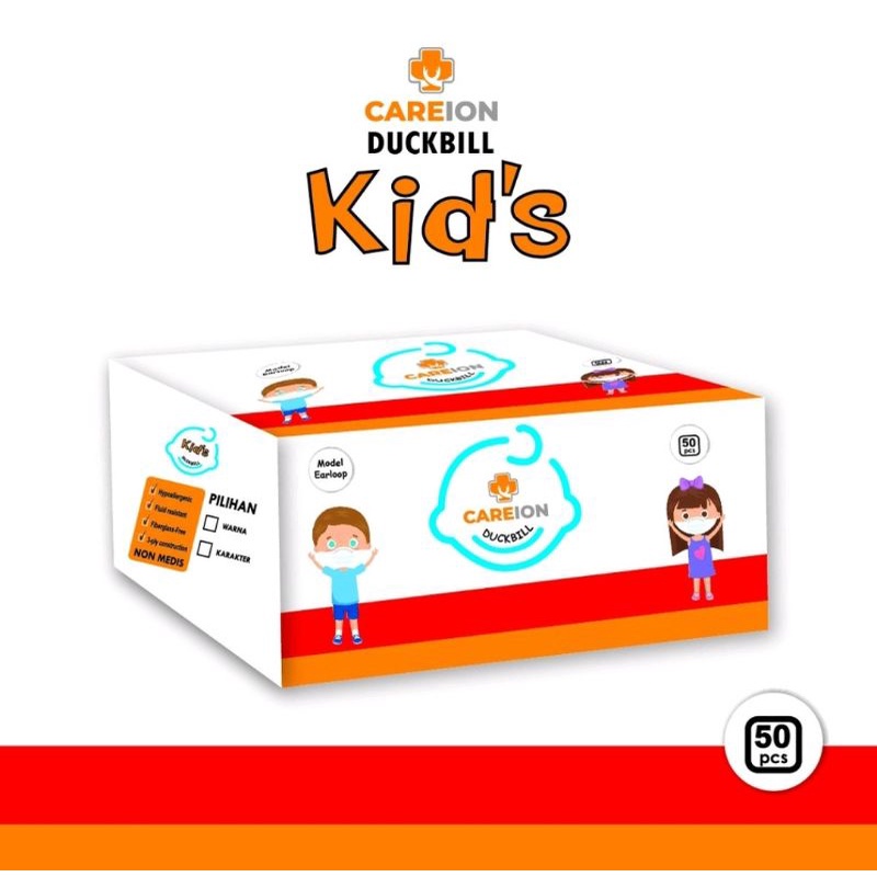 Masker Duckbill Anak Careion Masker Anak Duckbill isi 50 Masker Anak Grosir