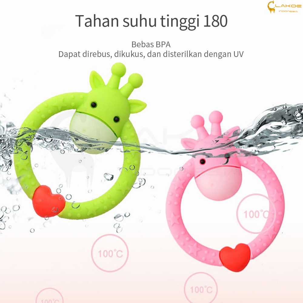 LAKOE Teether bayi /gigitan bayi model jerapah BPA Free