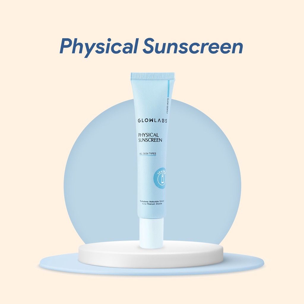 BPOM Glowlabs Physical Sunscreen Sunblok Sunblock Wajah Muka Tabir Surya