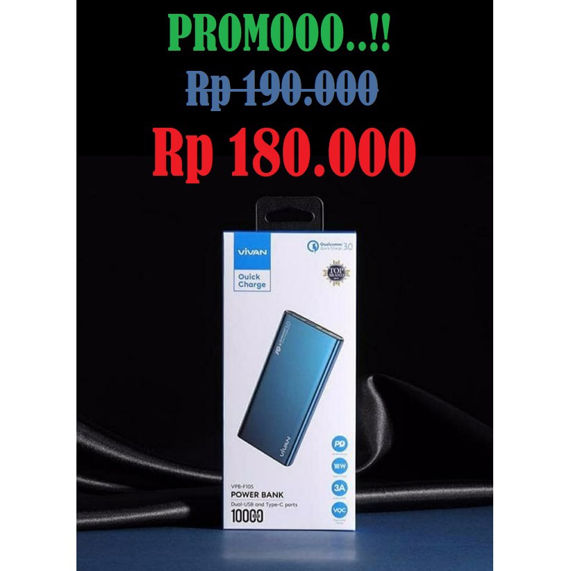 POWERBANK VIVAN VPB-F10S 10000 MAH / POWER BANK / PB / PROMO