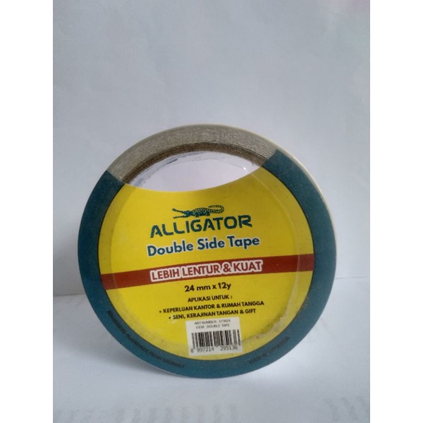 

Alligator Double Side Tape (Isolasi Bolak Balik) 24mm*12y