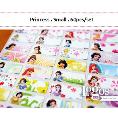 

TERLARIS!! Princess Sticker. Name Label SMALL. Stiker nama Cinderella, Snow White, Ariel, Jasmine,