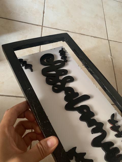 Walldecor Hiasan Dinding Assalamualaikum, Shabby, Kayu, Kaligrafi, Vintage, Murah