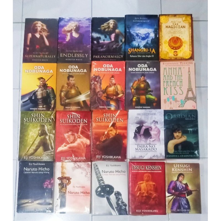 OBRAL Buku novel murah // novel sastra Jepang // fantasi // dewasa // fiksi // sejarah // Eiji yoshikawa // oda nobunaga // kiersten white // Alexia Chen // the magician // furinkazan // the earthsea cycle // Stephanie Anna // natisha // gerobak lee
