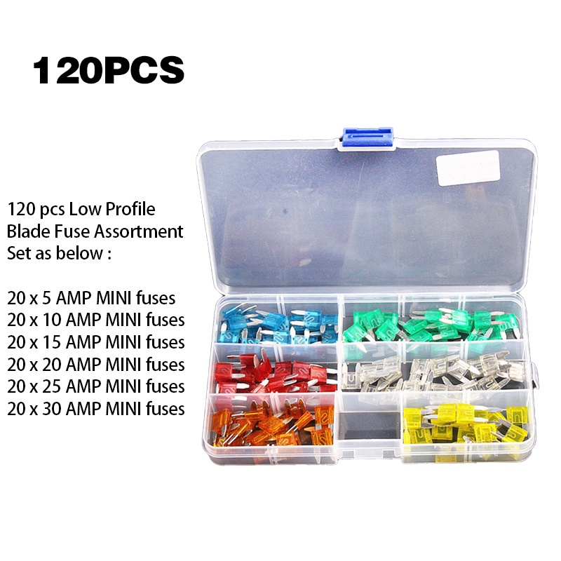 Sekering Tancap Micro/Fuse DX Micro/Sekring Mikro/Sekring Fuse Mikro 120 PCS Untuk Mobil