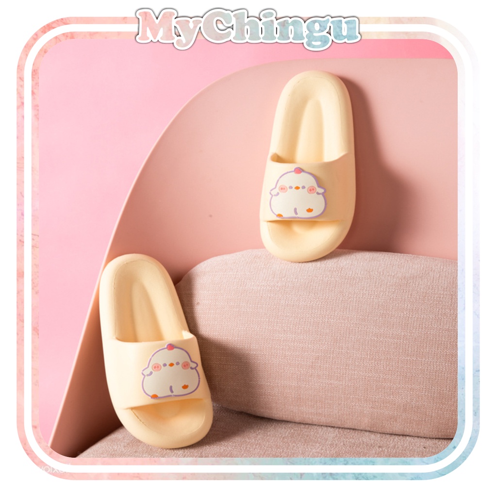 ❀ Chingu ❀ SA010 Sandal Import Motif Bear Cute Wanita Sendal Empuk Eva Limitless Sandal Rumah Santai