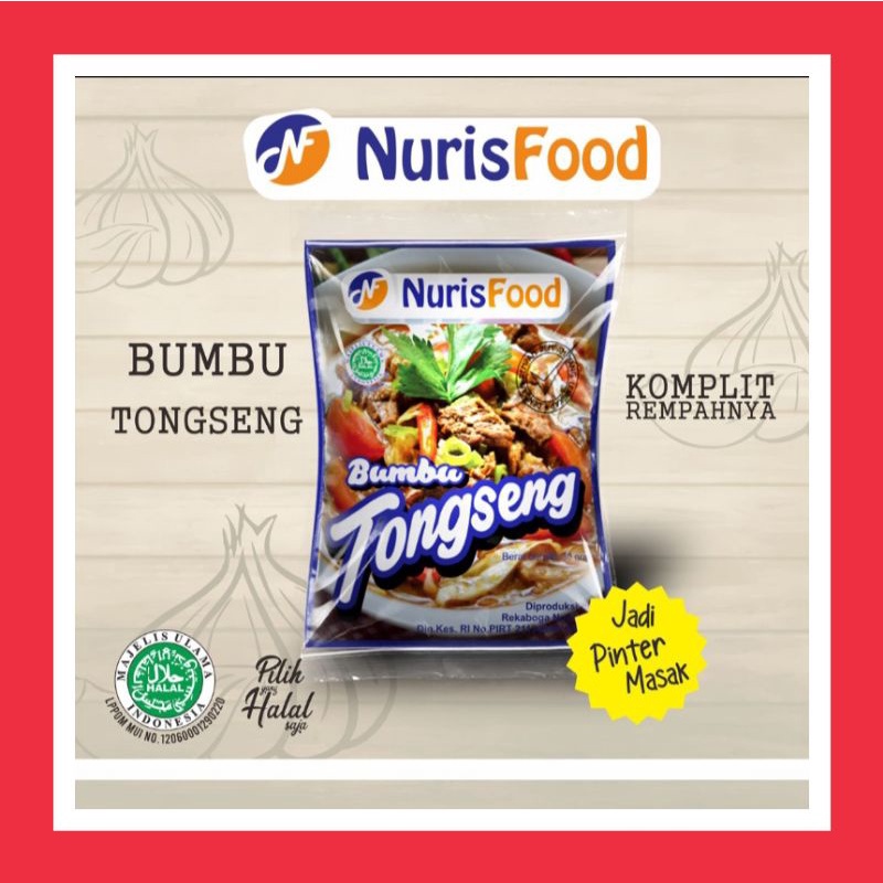 

NurisFood Bumbu Tongseng Instan Citarasa Istimewa terbuat dari bahan alami rempah-rempah asli dari tanah air Indonesia seperti bawang merah bawang putih cabai lada jahe lengkuas ketumbar jintan daun jeruk daun salam garam gula dengan kemasan bagus & baik