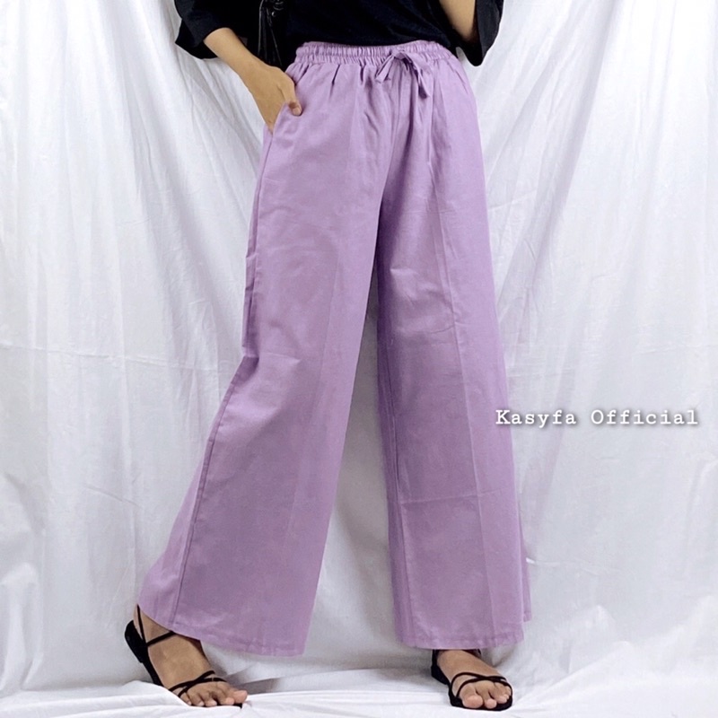 WIDI PANTS KULOT LINEN RAMI // CELANA KULOT HAWAI TALI