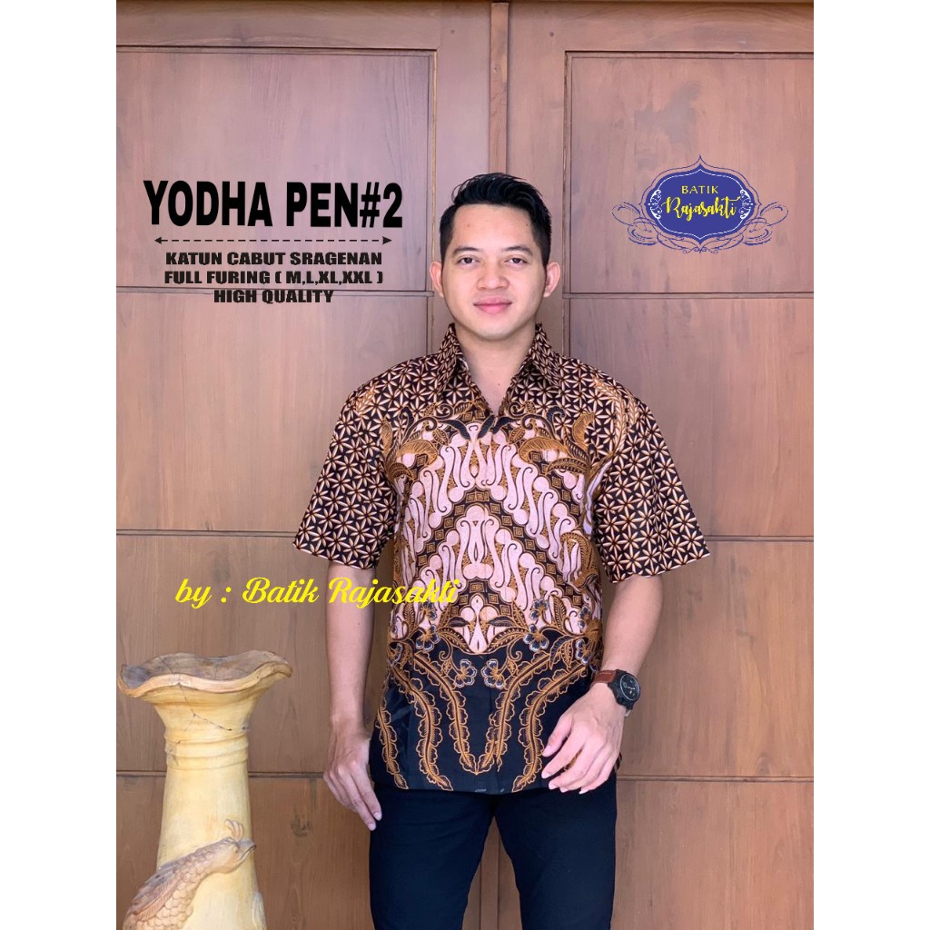 YODHA RAJASAKTI KEMEJA BATIK SOLO PRIA LENGAN PENDEK LAPIS FURING ATASAN BATIK PREMIUM MODERN KATUN HALUS BAHUWIRYA  BANAMITRA BANAMITRA PUTIH BANGSAWAN BAYU PUTRA BERLIAN BIRU BHARATAYUDA BIMASENA BIRENDRA BIRU INDAH BRAHMAKERTA BRAHMAKERTA MERAH BUDIDRA