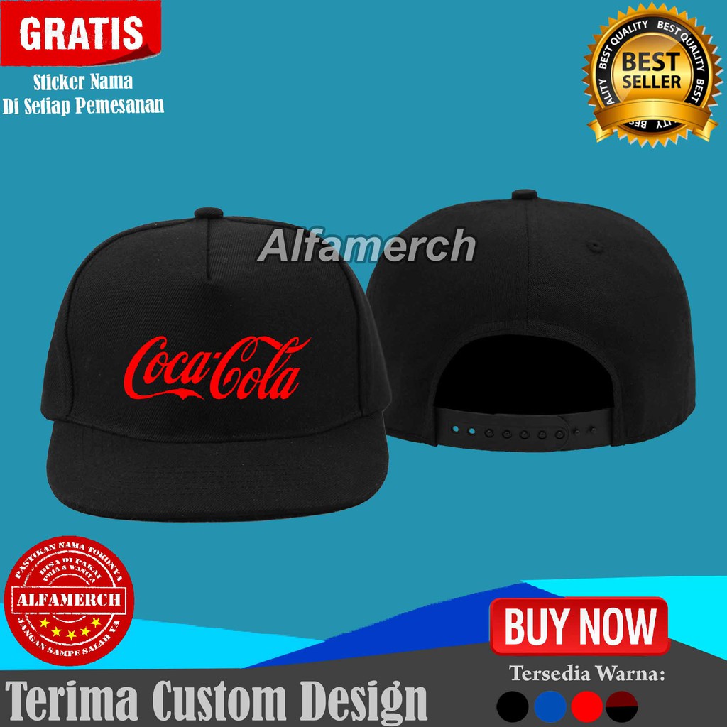 Topi Snapback COCA COLA COCACOLA Keren Pria Wanita distro alfamerch