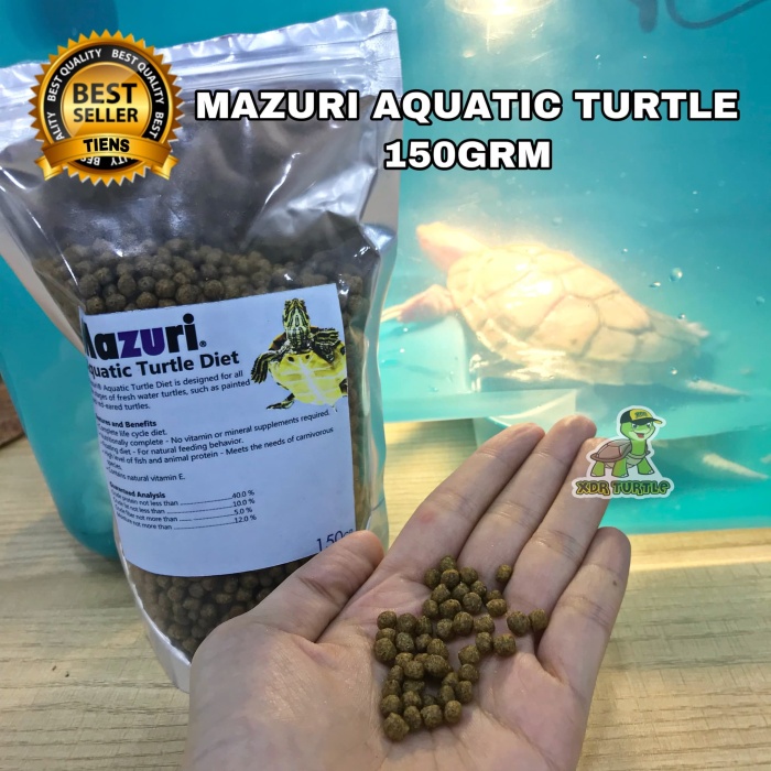Reptil-Makanan- MAZURI AQUATIC TURTLE 150GR KURA KURA BRAZIL UNIFILIS HAMILTONI RES -Makanan-Reptil