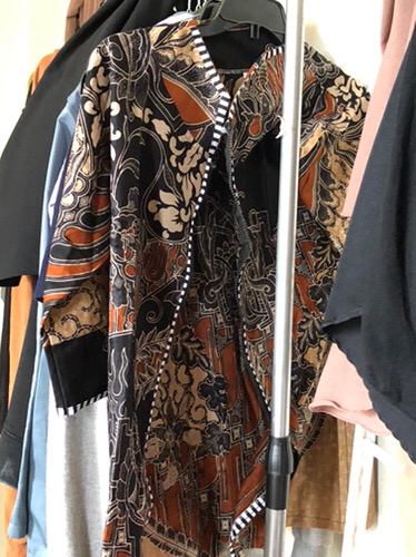 Tey-17 Batik Wanita Asj Sa Hrb026 Kenongo Kemeja Tosca Pendek