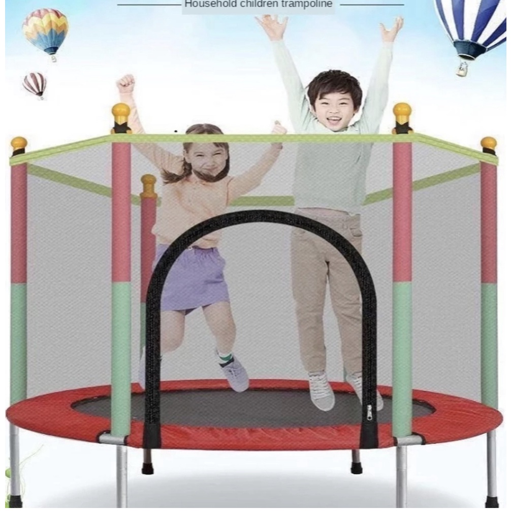 Jual Trampolin Trampoline Anak dan Dewasa Model Jaring Pengaman 55 inch