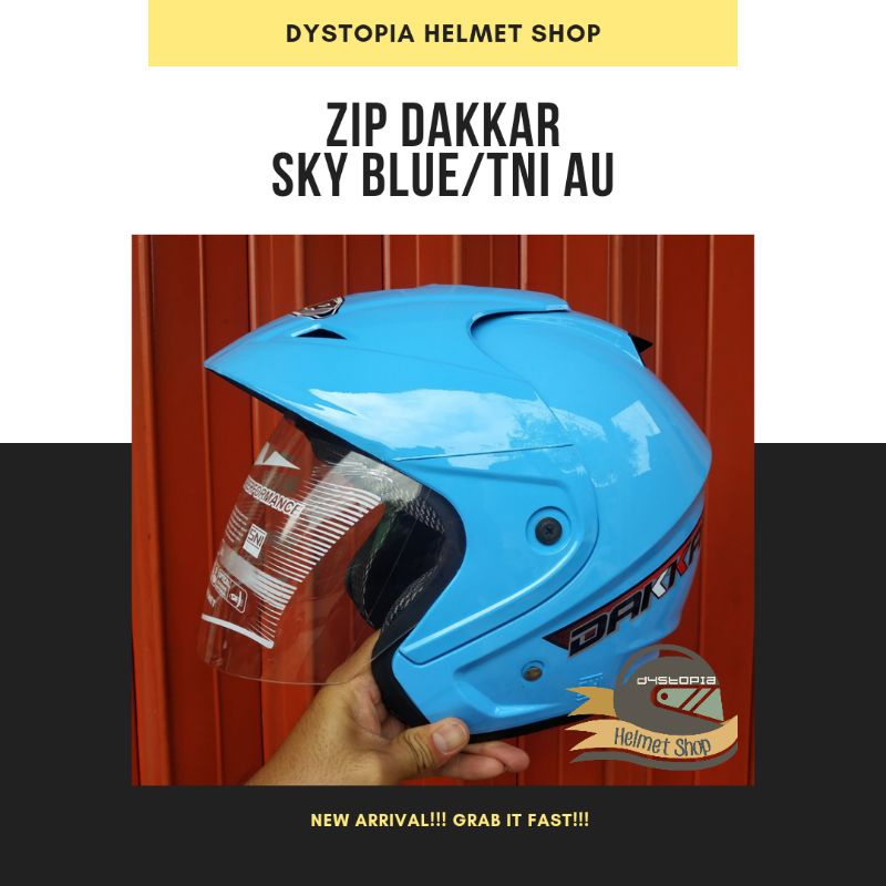 Helm ZIP Dakkar Sky Blue Helm TNI AU Helm SNI Helm Ice Blue Sky Blue Light Blue Blue Mild Biru Langi