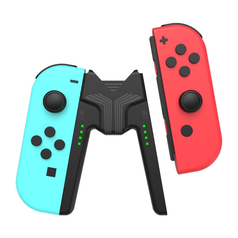 Btsg Controller Kiri &amp; Kanan Charging Grip V-Shaped Wireless Game Handle Untuk Switch, Charge Saat Bermain