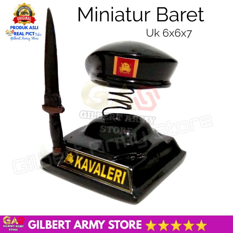 GILBERT ARMY STORE Miniatur Baret Kavaleri Infanteri Hiasan Pajangan Dashboard Dasbor Mobil Unik Lucu Kesatuan Tni Terbaru Grosir Murah asesoriea Patung Keren