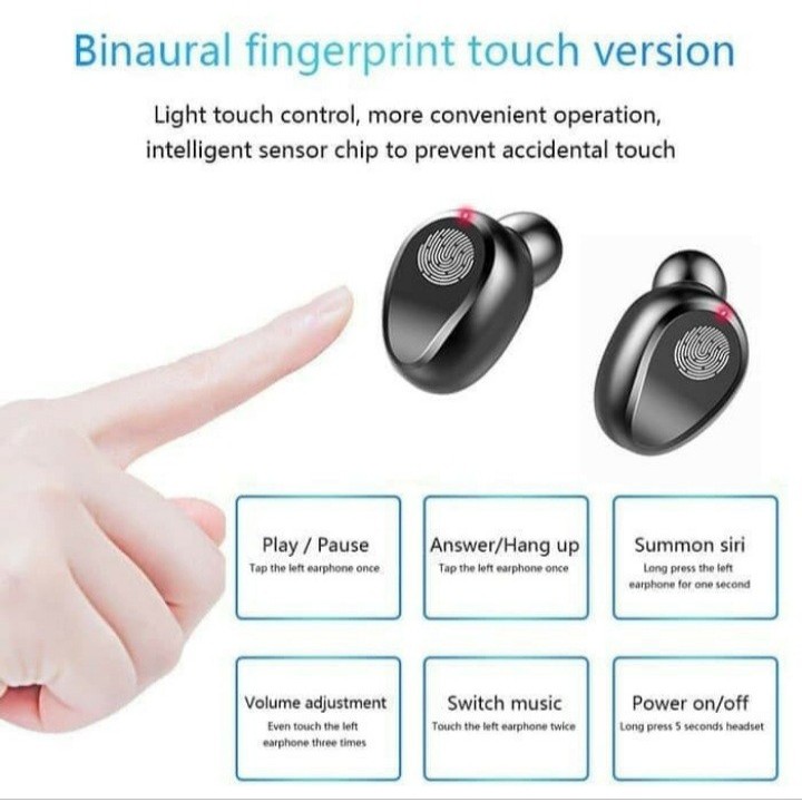 Smart Touch F9 Plus LED Display TWS HiFi Bluetooth Earbuds