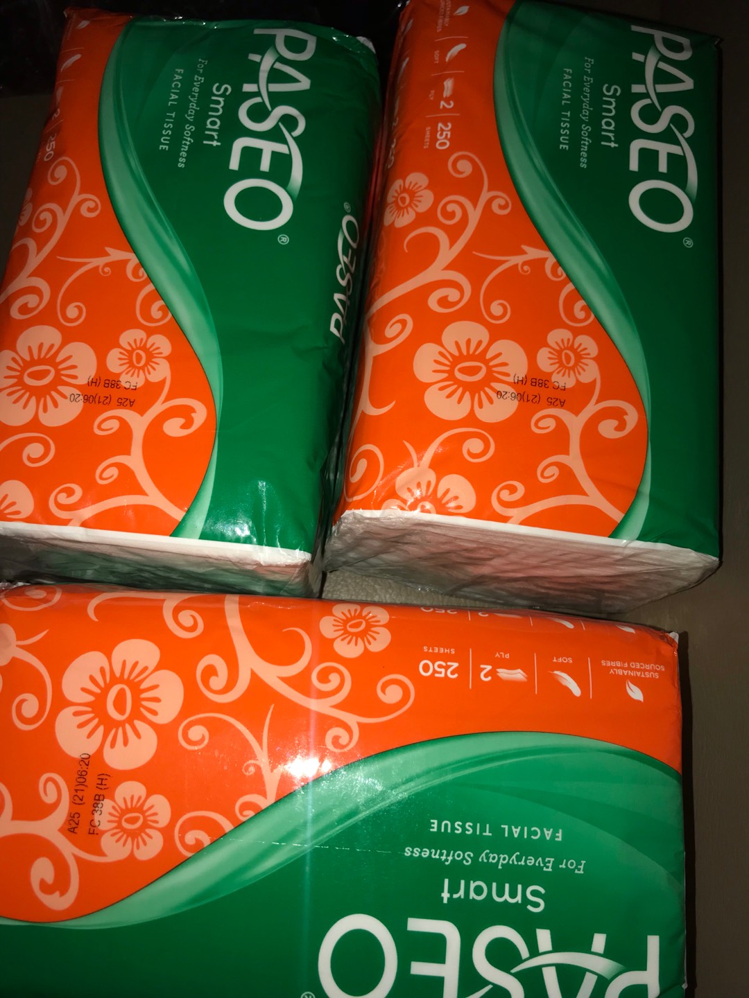 Tissue / Tisu Paseo Smart 250 Sheets 2 Ply Refill Facial - 1 Pak Isi 250 Lbr Tisue 2 Lapis