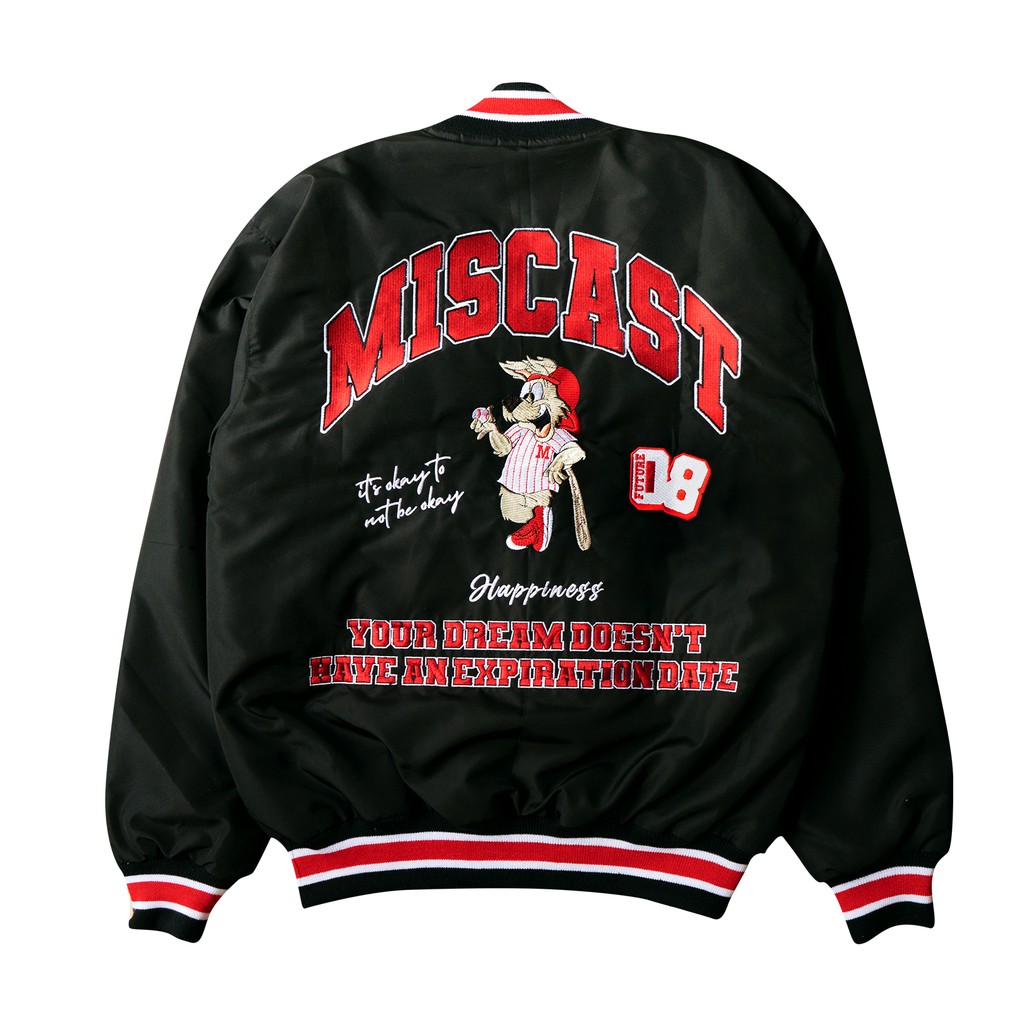 Miscast Varsity Jaket Vintage Jacob Black