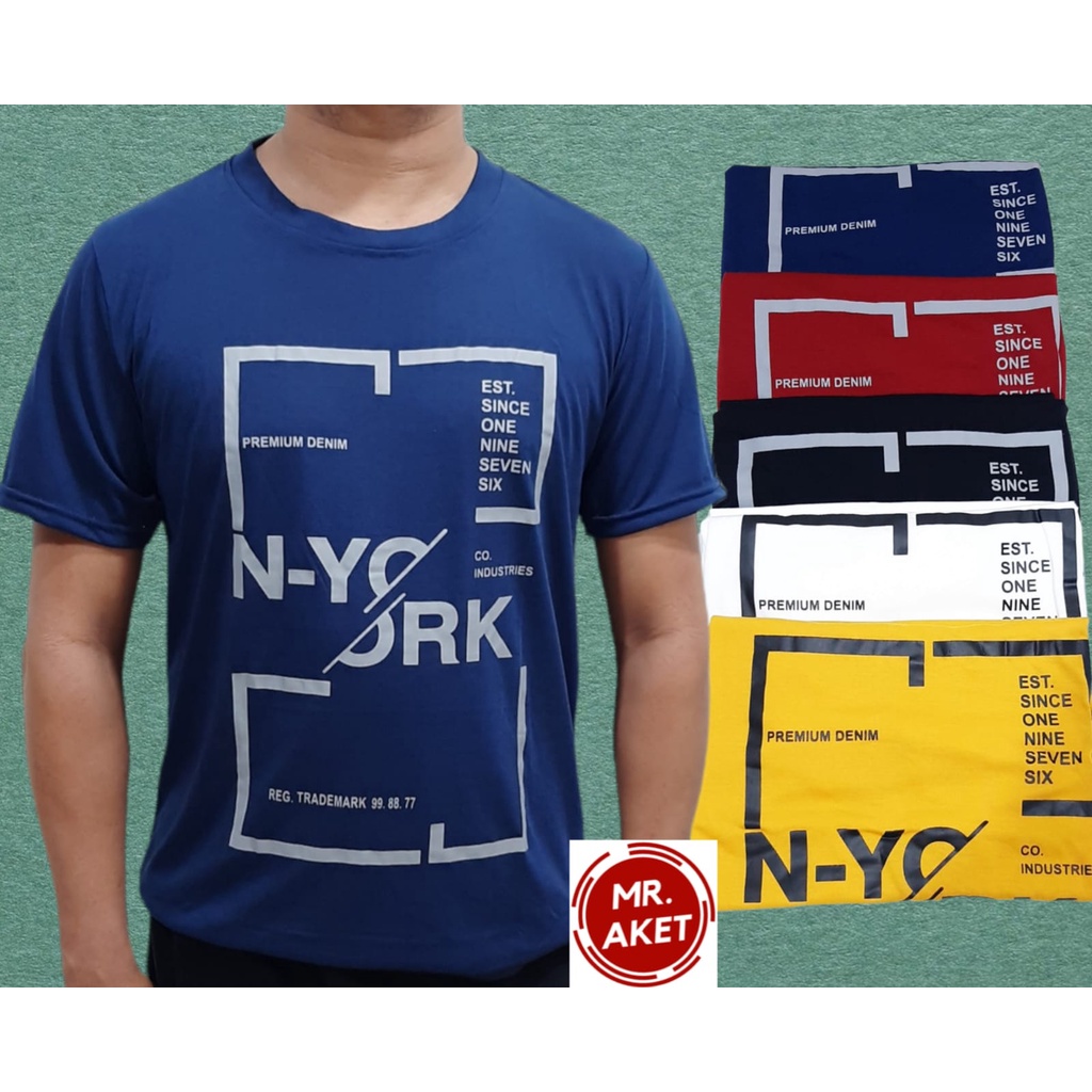 PROMO!!Kaos oblong pria lengan pendek terbaru motif distro bahan adem ukuran dewasa L.XL