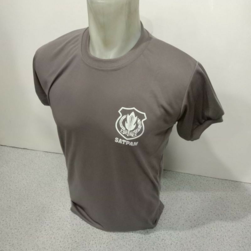 Kaos Satpam Coklat/kaos Security coklat