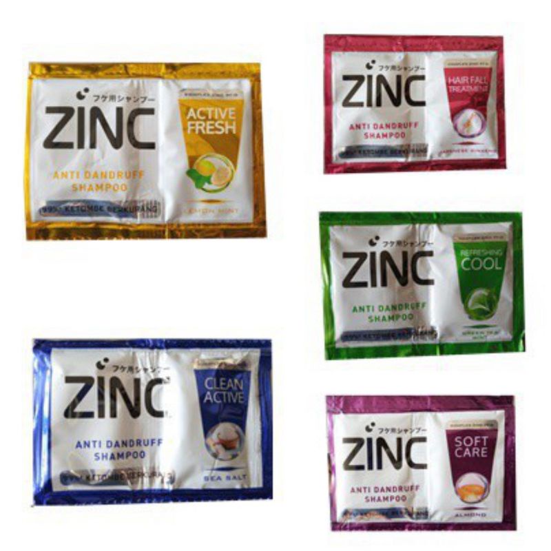 SAMPO ZINC REFRESHING COOL BLACK SHINE SACHET 10ML RENCENG