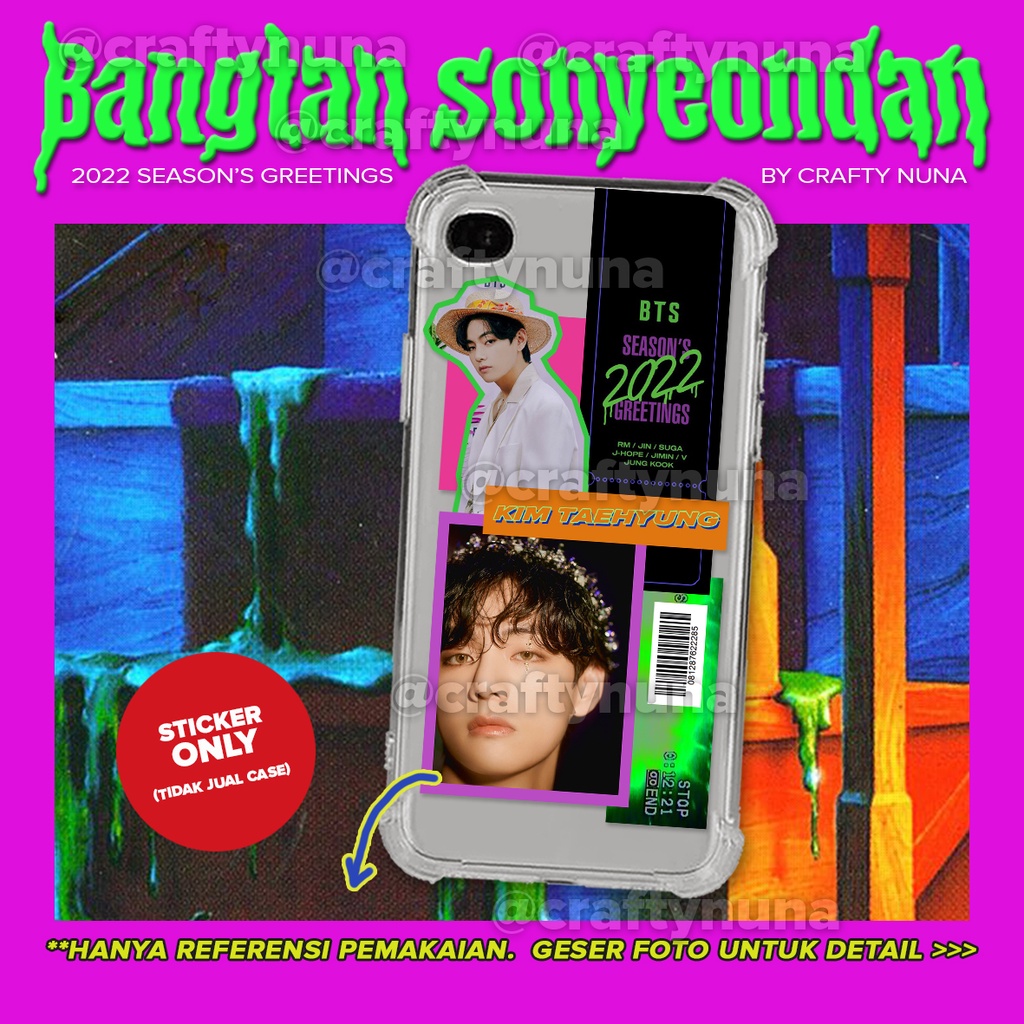 

(BT-021) BTS 2022 Season's Greetings Aesthetic Sticker Set deco stiker estetik bangtan case hp skin bujo journal jurnal hias lucu dekorasi