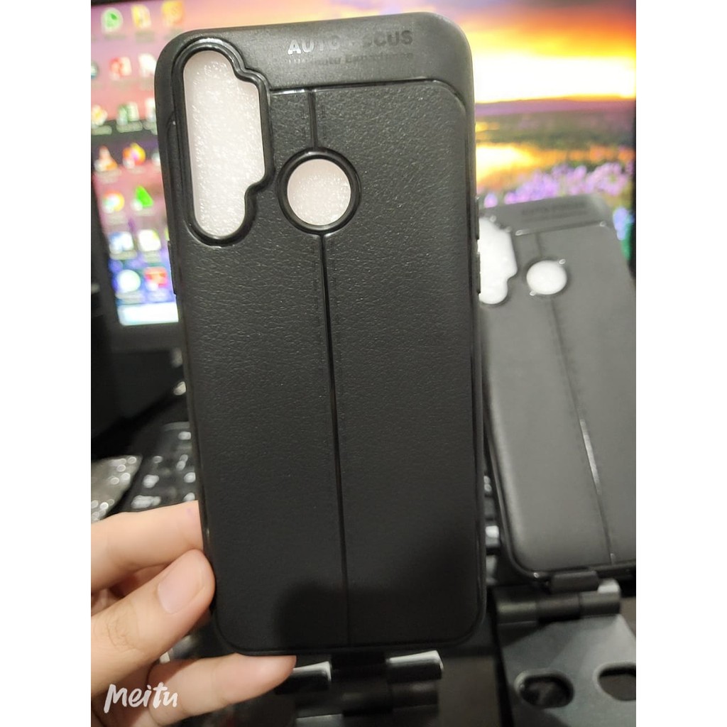 Auto Fokus Realme C3 6.5 inchi Leather Soft Case REALME C3 AUTOFOCUS Motif Kulit Jeruk