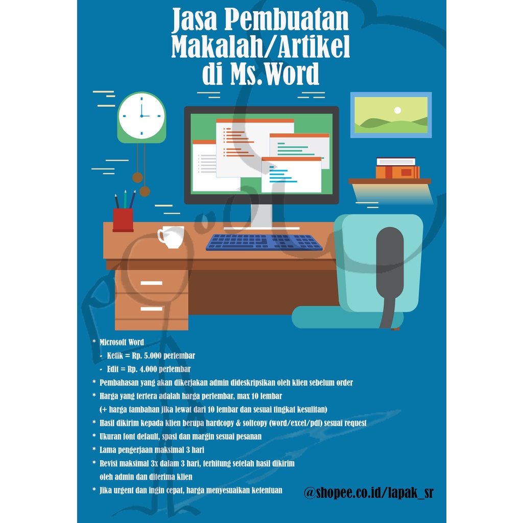 

Jasa Pembuatan Makalah & Artikel di Ms. Word