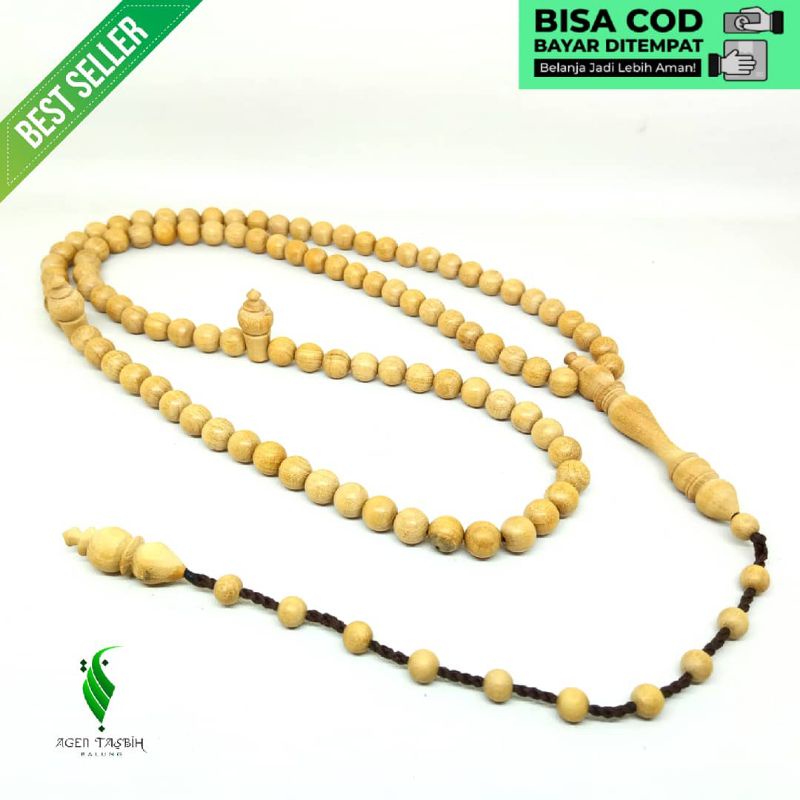 Tasbih Kayu Cendana Alami Size 8mm Kualitas Tasbih Super